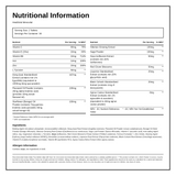 HealthAid Menovital - 60 Tablets — nutrition information panel, generated from the pack
