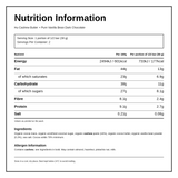 Hu Cashew Butter and Vanilla Dark Chocolate Bar — nutrition information panel, generated from the pack