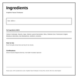 Kingfisher Aloe Vera Tea Tree Fennel Fluoride Free Toothpaste — ingredients (INCI) panel, generated from the pack