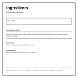 Kingfisher Fennel Fluoride Free Toothpaste — ingredients (INCI) panel, generated from the pack