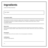 Sarakan Mouthrinse — ingredients (INCI) panel, generated from the pack