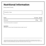 BioCare Nutrisorb Chromium — nutrition information panel, generated from the pack
