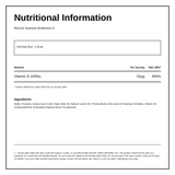 Biocare Nutrisorb BioMulsion D — nutrition information panel, generated from the pack