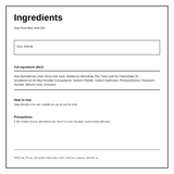 Aloe Pura Aloe Vera Gel & Tea Tree — ingredients (INCI) panel, generated from the pack