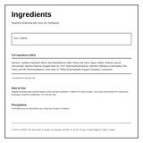 Aloe Dent Whitening Aloe Vera Toothpaste + Silica Mint — ingredients (INCI) panel, generated from the pack