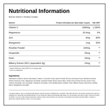 Biocare Vitamin C Rosehip Complex — nutrition information panel, generated from the pack