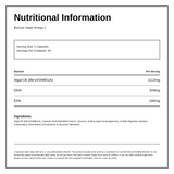 Biocare Vegan Omega-3ules — nutrition information panel, generated from the pack