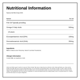 Natures Aid DHA Mini Drops for infants and children — nutrition information panel, generated from the pack
