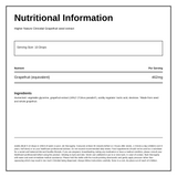 Higher Nature Citricidal — nutrition information panel, generated from the pack