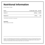 Biocare Vitamin C (Magnesium Ascorbate Powder) — nutrition information panel, generated from the pack
