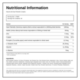 Natures Aid Saw Palmetto Complex for Men 60 Tablets — nutrition information panel, generated from the pack