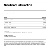 Biocare Children's OmegaCare — nutrition information panel, generated from the pack