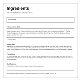 Salt Of the Earth Peony Blossom Spray Refill — ingredients (INCI) panel, generated from the pack