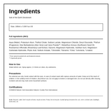 Salt Of the Earth Lavender & Vanilla Natural Deodorant Spray — ingredients (INCI) panel, generated from the pack