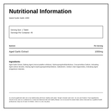 Quest KYOLIC GARLIC 1000mg (50% EXTRA FREE) — nutrition information panel, generated from the pack