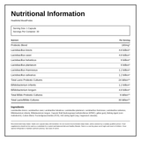 HealthAid Mood Probio Capsules — nutrition information panel, generated from the pack