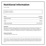 Bio-Kult Candea Capsules — nutrition information panel, generated from the pack