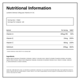 LAMBERTS Selenium 200µg plus A + C + E — nutrition information panel, generated from the pack