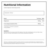 Lamberts Magnesium Citrate Gummies 40s — nutrition information panel, generated from the pack