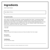 Green People Organic Children Shampoo - Lavender Burst — ingredients (INCI) panel, generated from the pack
