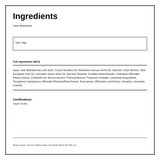 Yaoh Moisturiser Original  Glass Jar — ingredients (INCI) panel, generated from the pack