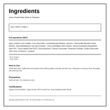 Green People Organic Babies Baby Wash & Shampoo Lavender — ingredients (INCI) panel, generated from the pack