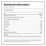 Viridian S.P.F. Skin Pro-Factors — nutrition information panel, generated from the pack