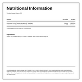 Viridian Liquid Vitamin D3 2000iu Drops — nutrition information panel, generated from the pack