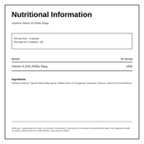 LAMBERTS Vitamin D3 2000 IU — nutrition information panel, generated from the pack