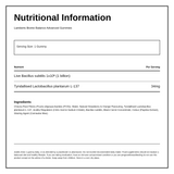 Biome Balance Advanced Gummies — nutrition information panel, generated from the pack