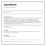 Green People Scent Free Shampoo — ingredients (INCI) panel, generated from the pack
