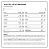 LAMBERTS Multi-Guard ADVANCE — nutrition information panel, generated from the pack