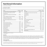 Viridian Woman 40+ Multivitamin — nutrition information panel, generated from the pack