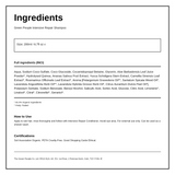 Green People Intensive Repair Shampoo — ingredients (INCI) panel, generated from the pack