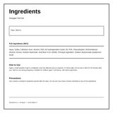 Gengigel Gel — ingredients (INCI) panel, generated from the pack
