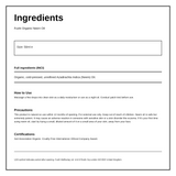 Fushi Wellbeing Neem Oil — ingredients (INCI) panel, generated from the pack