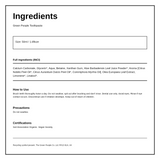 Green People Organic Children Mandarin & Aloe Vera Toothpaste — ingredients (INCI) panel, generated from the pack