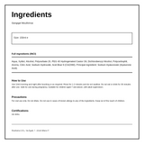 Gengigel Mouthrinse — ingredients (INCI) panel, generated from the pack