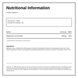 LAMBERTS MagAsorb® Magnesium Citrate 150mg — nutrition information panel, generated from the pack