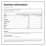 Booja-Booja Hot Chocolate — nutrition information panel, generated from the pack