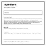 PitROK Crystal Fragranced Roll-On for Women — ingredients (INCI) panel, generated from the pack