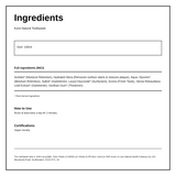 Kurin Fluoride Free Natural Toothpaste - Fennel — ingredients (INCI) panel, generated from the pack
