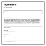 Kurin Fluoride Free Charcoal Whitening Toothpaste - Peppermint — ingredients (INCI) panel, generated from the pack
