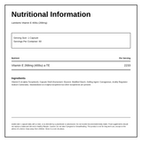 LAMBERTS Natural Vitamin E 400 i.u. — nutrition information panel, generated from the pack