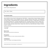 Green People No. 3 Cooling Moisturiser — ingredients (INCI) panel, generated from the pack