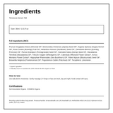 Terranova Serum — ingredients (INCI) panel, generated from the pack