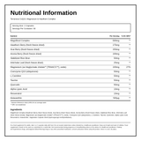 Terranova Co-Q-10, Magnesium & Hawthorn Complex — nutrition information panel, generated from the pack