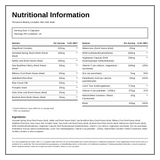 Terranova Beauty Complex Skin-Hair-Nails — nutrition information panel, generated from the pack