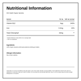 KIKI Health Organic Spirulina — nutrition information panel, generated from the pack