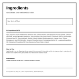 Salcura Bioskin Junior Outbreak Rescue Cream — ingredients (INCI) panel, generated from the pack